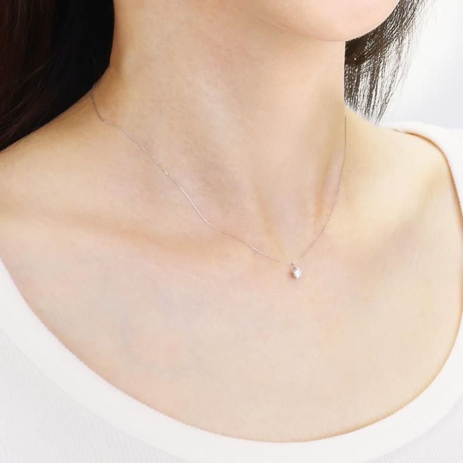 PT 天然ダイヤモンド H/I1/GD 0.3ct 6本爪 プラチナネックレス TDL鑑定 