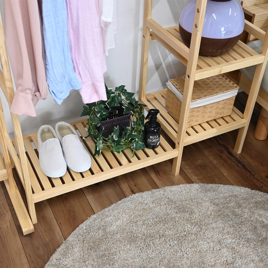 フクダクラフト 木製ハンガーマルチラック HRーG9614T NA ハンガー