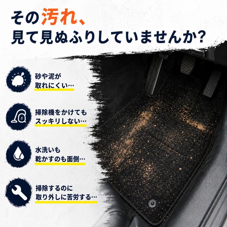 タント タントカスタム タントファンクロス シフォン フロアマット 立体 3D NEWラバー 1列目+2列目セット Clazzio クラッツィオ ED-6522 | Clazzio | 04