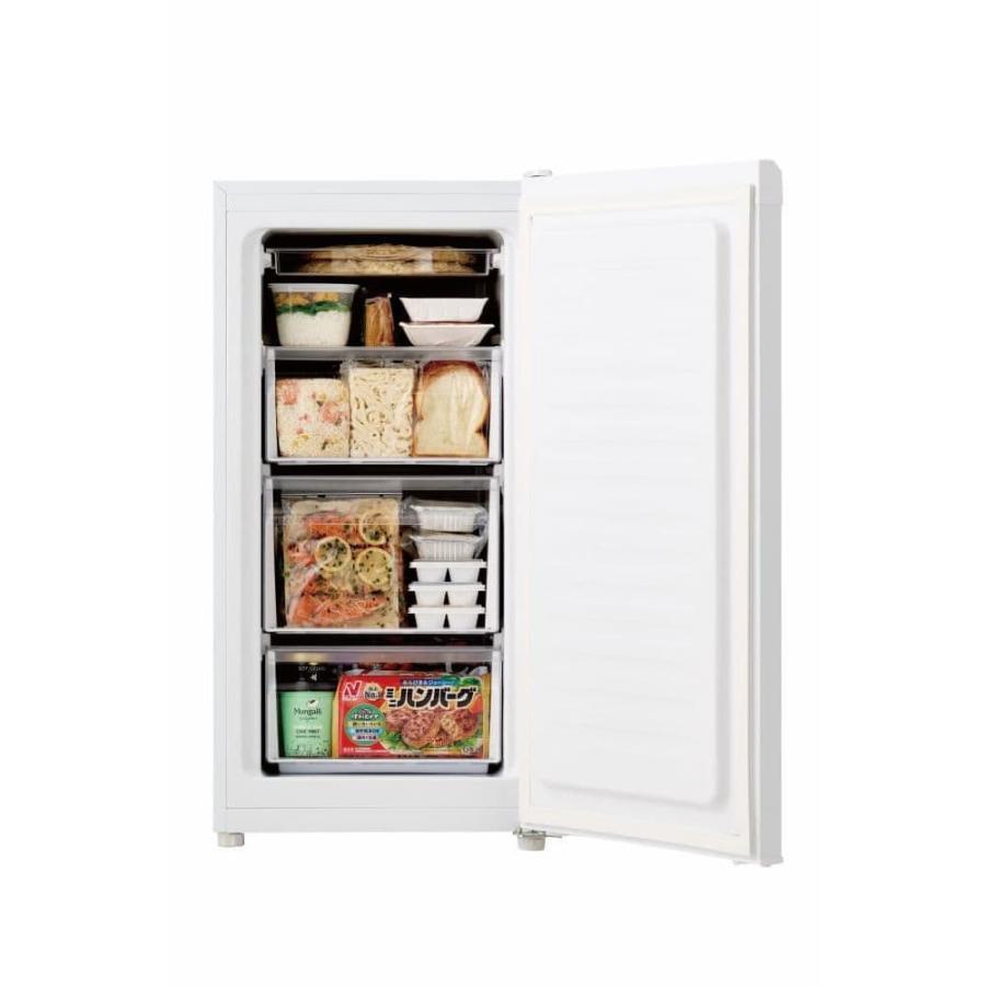 配送のみ/設置取付無し ハイアール 前開き式冷凍庫 102L JF-U10A(W