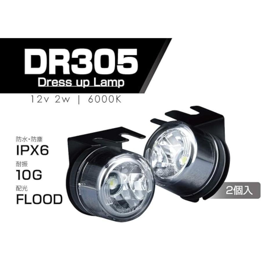 PIAA バイク用アシストランプ DR305 LED 6000K 2個入 MLL6 : うさ