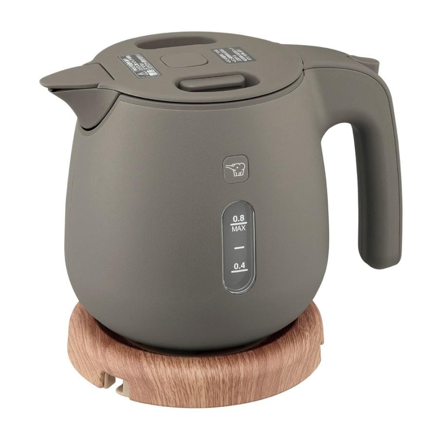 象印マホービン 電気ケトル 0.8L CK-SA08 象印 ZOJIRUSHI 広口 木目