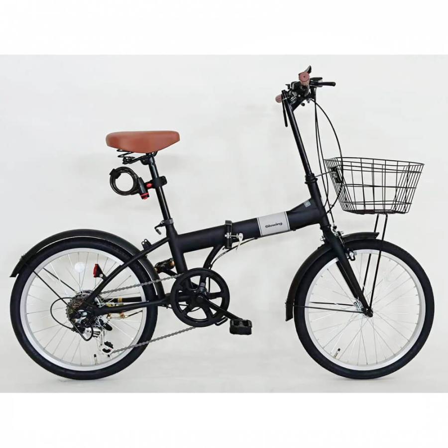 Glowing 折畳自転車20・6段ギア オールインワン CL201 マットブラック