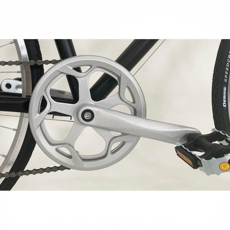 Glowing クロスバイク700C・7段ギア CL701 マットブラック／ホワイト