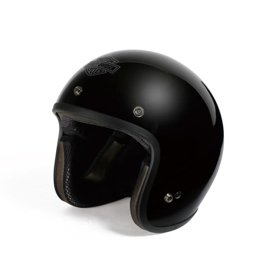 【お買い得】Harley-Davidsonヘルメット ハーレーダビッドソン 純正 ARAI製ソリッドビビッドブラック3/4