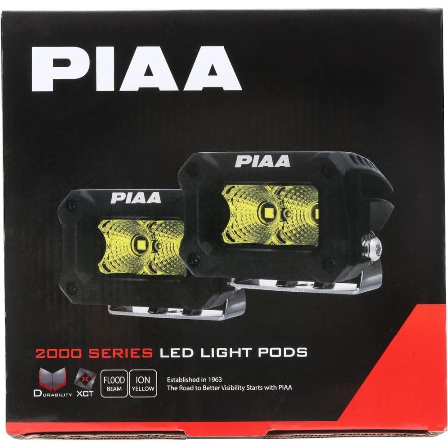 【なおくん】PIAA LEDライト 2個セット PIAA 後付けランプ 2000LIGHT PODS 2個入 FLOOD配光 イオンイエロー