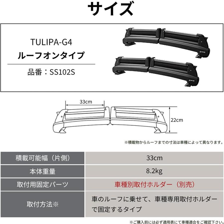 PIAA Terzo(テルッツォ) スキー・スノーボードキャリア TULIPA-G4 両側