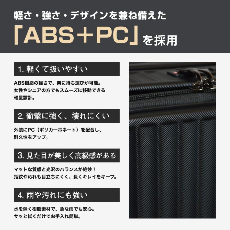 Glowing 多機能 スーツケース フロントオープン キャリーケース 拡張 軽量 静音 USB カップホルダー ビジネス50Lの画像