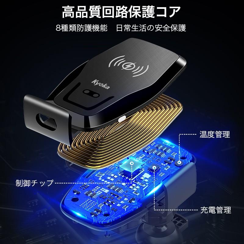 自動開閉車載ワイヤレス充電器 車載スマホホルダー 楽天市場】ワイヤレス充電器 車載ホルダー Qi スマホホルダー