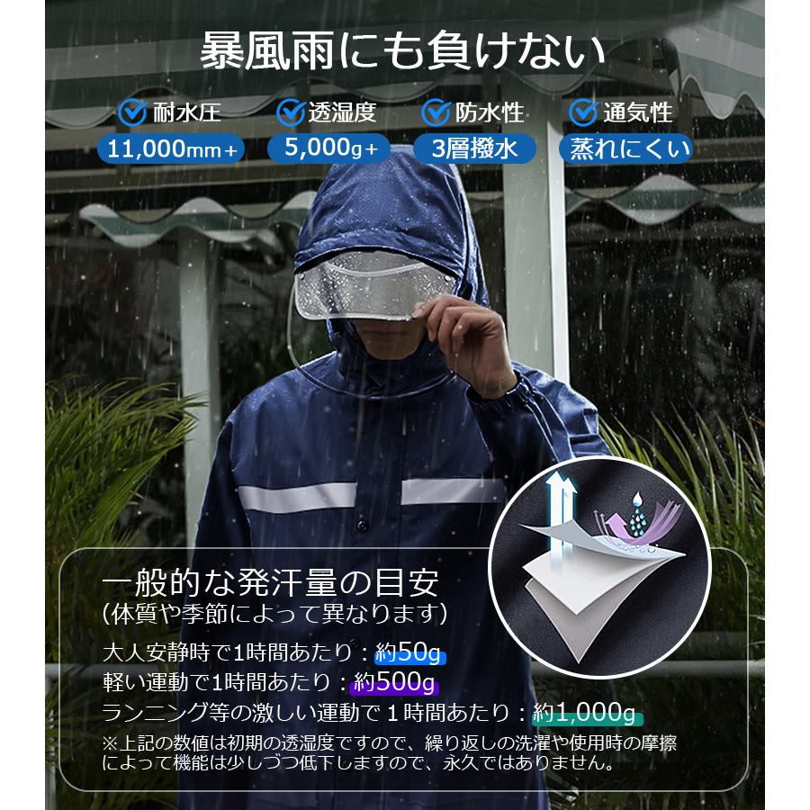 レインウェア 上下セット レインスーツ 自転車用レインコート