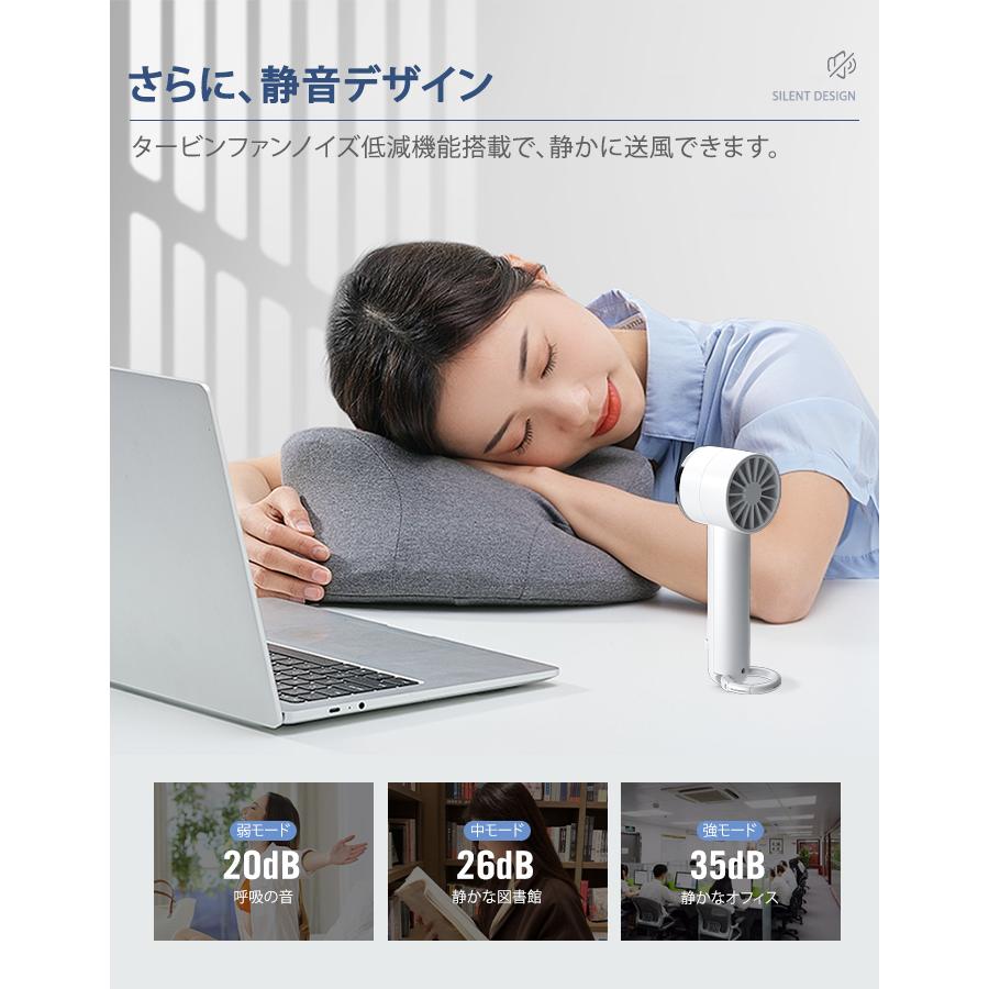 ハンディファン 卓上 扇風機 クーラー 3段階風量 冷却モード 小型