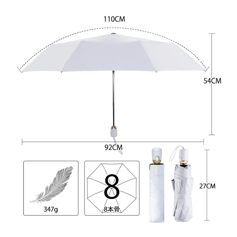 日傘 完全遮光 折りたたみ傘 自動開閉 uvカット 折りたたみ 傘 軽量 8本骨 レディース ワンタッチ 雨傘 晴雨兼用 遮光 晴雨傘 遮熱｜usamdirect｜22