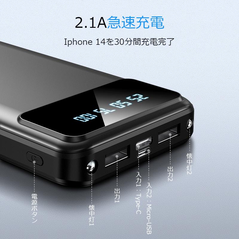 モバイルバッテリー 大容量 軽量 40000mAh 急速充電 2台同時充電 モバイルバッテリー 大容量 軽量 40000mAh 急速充電 2台同時充電