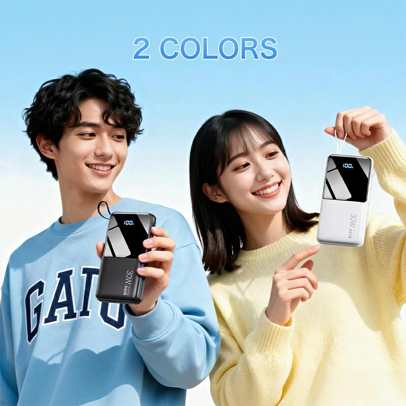 モバイルバッテリー 大容量 50000mAh 30W急速充電 バッテリー 4台同時充電 充電器 32cm超長ケーブル内蔵 携帯充電器 LED表示 SCP 22.5W |  | 04