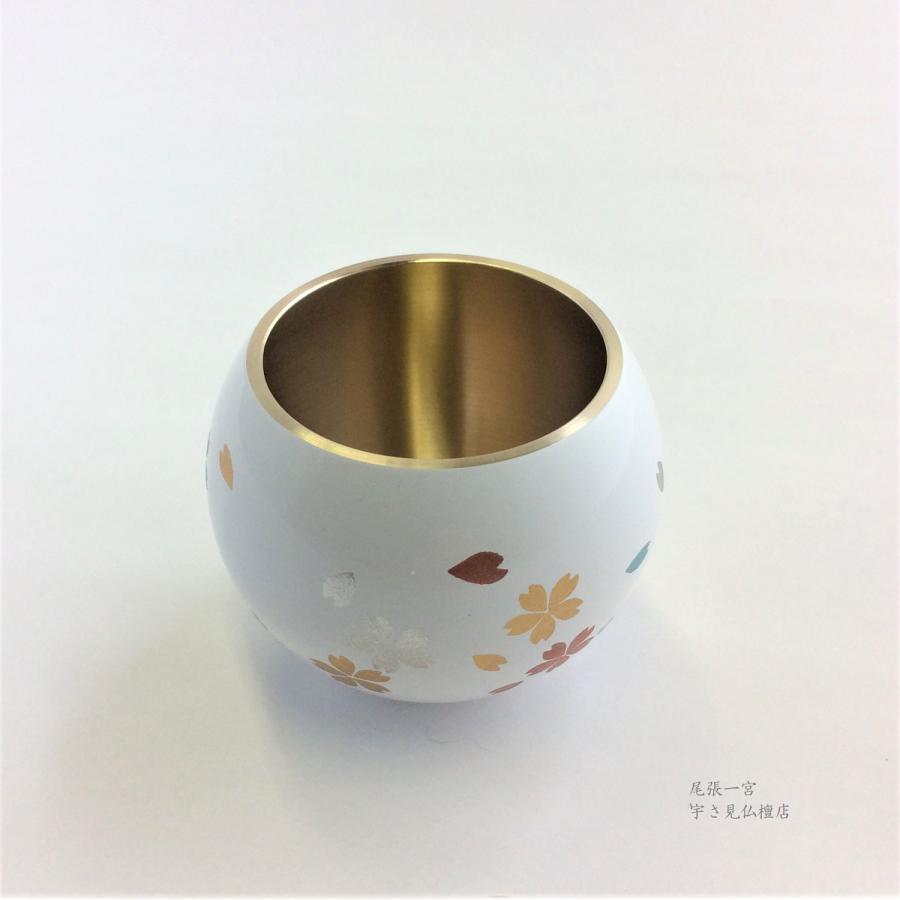 ホワイト 桜蒔絵 おりん セット】 白 仏具 たまゆら チェリン 美りん