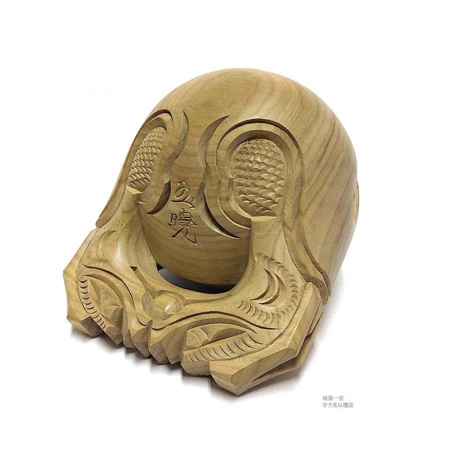 愛知県製] 木魚 本楠 一式 6号 横幅18cm 6寸 国産 日本製 仏具 お盆 お