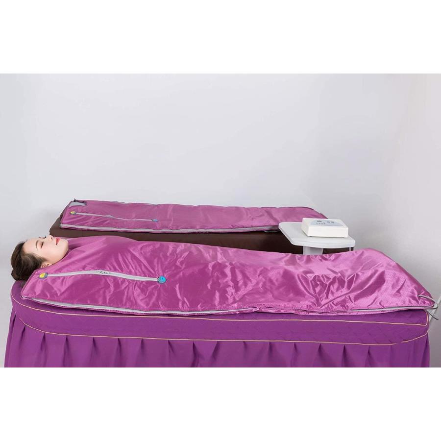 エステマット 温熱マット 発汗マット 2折りたたみ 遠赤外線マットヒートマット　パープル | 