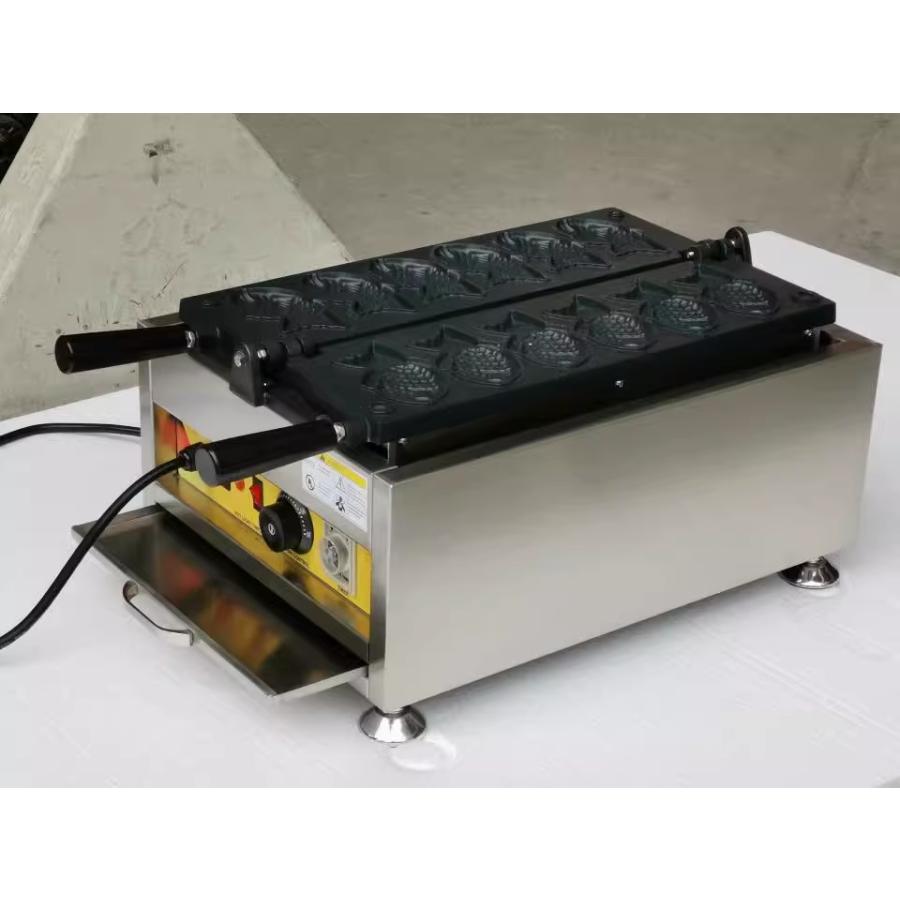 業務用 電気式 たい焼き機  両面焼き 鉄板 6個 鯛焼き 温調式 たい焼き器 たい焼きメーカー | 