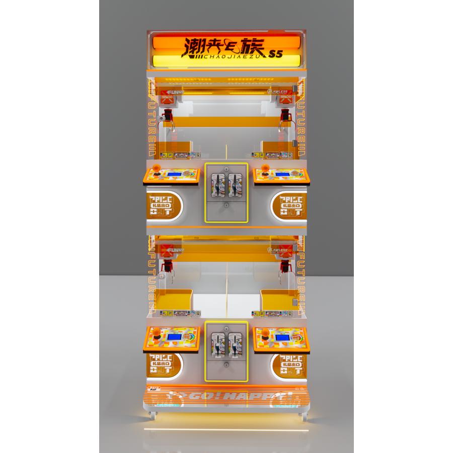 クレーンゲーム機 業務用 UFOキャッチャー 4人同時プレイ 商用 アーケード キャッチャーマシン LED照明 デジタル設定 店舗 イベント ゲームセンター 景品機 |  | 01