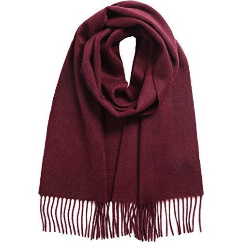 から厳選した Filomo Filomo ボルドー 全長180cm 100 カシミヤ 抗菌 マフラー メンズ 財布 帽子 ファッション小物