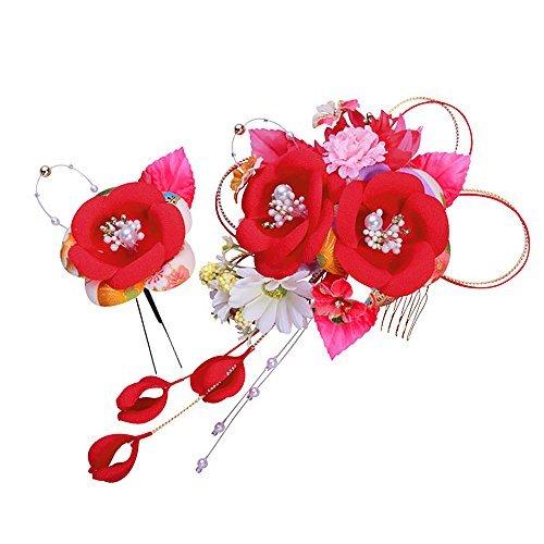 信頼 髪かざり 簪 結婚式 卒業式 浴衣 七五三 成人式 レッド 赤 2点セット かんざし セット 花髪飾り 髪飾り本舗 成人式 七五三 浴衣かんざし ゆかた 通 浴衣 ヘアアクセサリー Www Bgindustriesinc Com