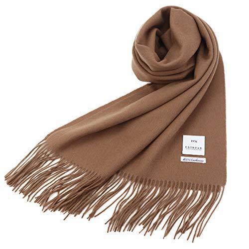 最適な価格 Fairfax フェアファクス Fairfax フェアファクス ソリッドのカシミアマフラー ブラ ベージュ メンズマフラー カシミヤ100 キャメル無地 財布 帽子 ファッション小物 Www Variconaqua Com