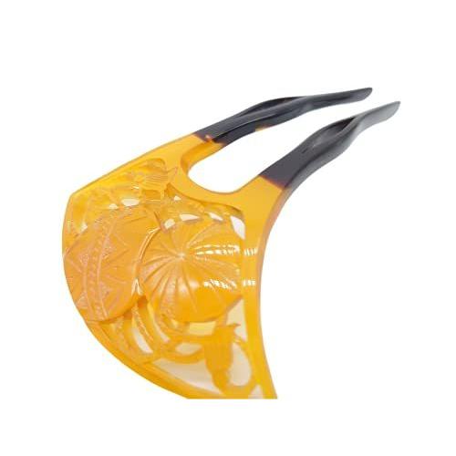 ラウンド べっこう屋さん 天然工房 天然工房 K 007 髪飾り 和装 ピン かんざし 白甲 本べっ甲 べっこう屋さん ヘアアクセサリー