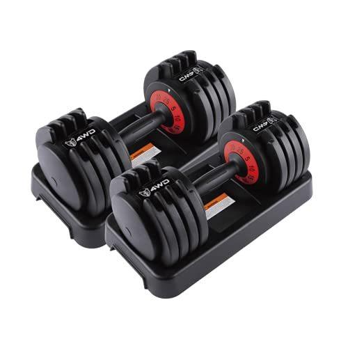 種類豊富な品揃え ダンベル 可変式 2個セット 25kg 可変式ダンベル 4wd 4wd アジャスタブルダンベル ダンベルセット 筋トレ 5段階調整 ウエイトトレーニング Postetelecom Gouv Cg