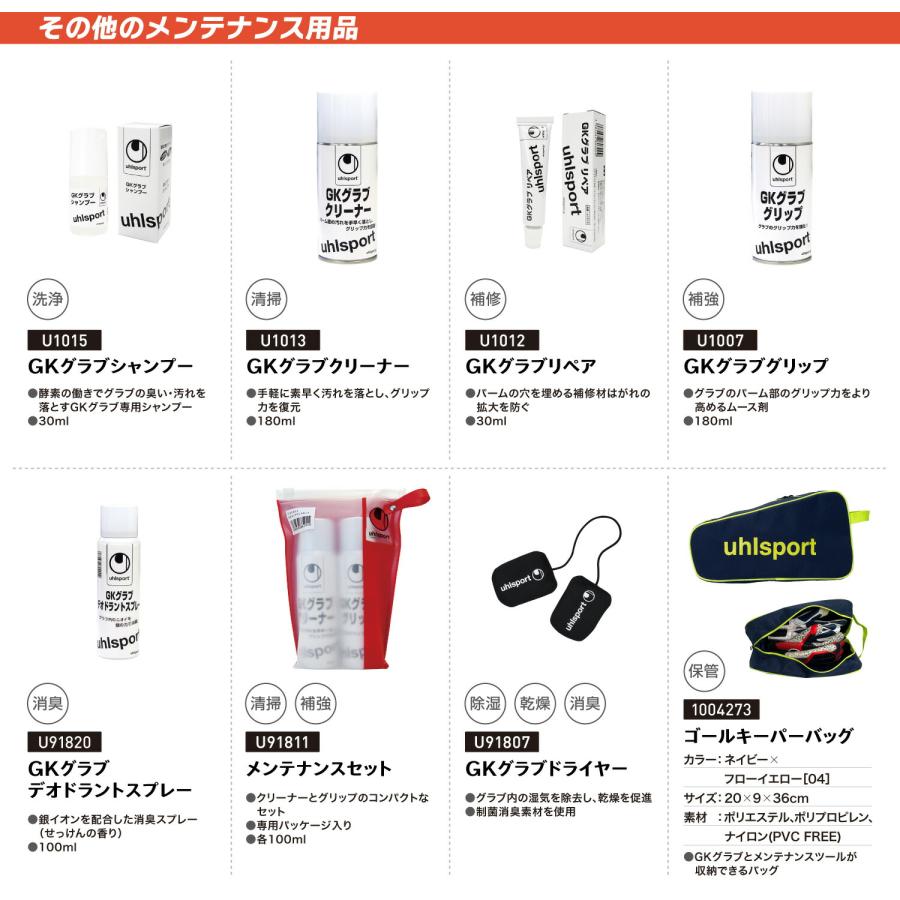 uhlsport公式 ウールシュポルト   プレディクション エナジー アブソルートグリップ ハーフネガティブ  7 ~ 10号 フローイエローxネイビー 101133301-01 | uhlsport | 10