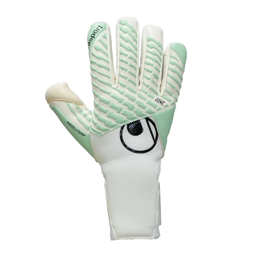uhlsport公式 ウールシュポルト ファングマシーネ アブソルートグリップタイト ハーフネガティブ 5~11号 ジュニア対応 ホワイトxミントxブラック 1011398-01の画像