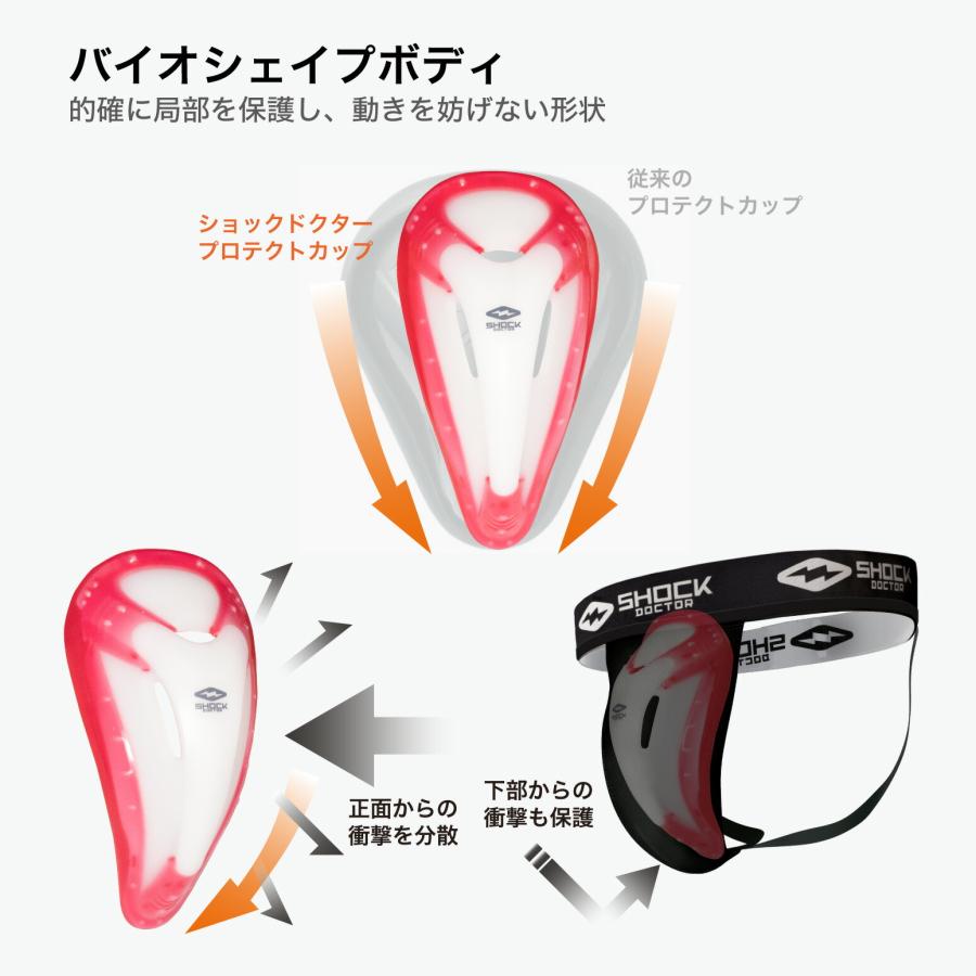 ShockDoctor公式 ショックドクター バイオフレックスカップ BIO FLEX CUP 1個入 S -L 男性用 ホワイトレッド ホワイトブルー ホワイトグレー 201 ファールカップ | ショックドクター | 10
