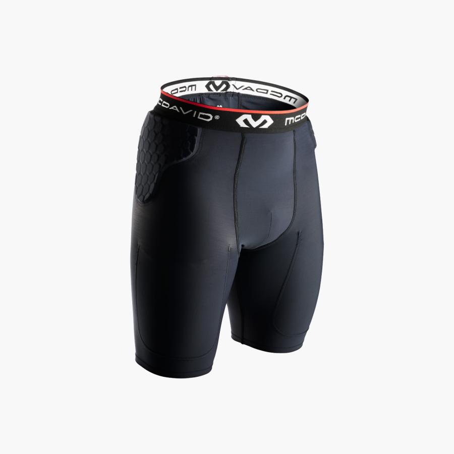 McDavid公式 マクダビッド HEX ガードル733 1枚入 S -XL メンズ ユニセックス ヒザ上丈 パッド内蔵 サイパッド用ポケット付 UVカット M733 コンプレッションの画像