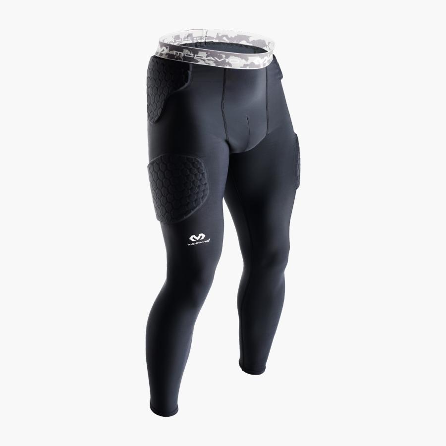 McDavid公式 マクダビッド HEX サッドタイツ EX 1枚入 M -XL メンズ ユニセックス 10分丈 パッド内蔵 UVカット ブラック M7376 コンプレッションウェアの画像