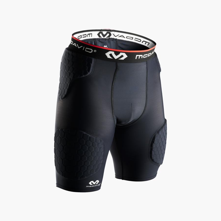 McDavid公式 マクダビッド HEX サッドショーツ 1枚入 XS -XL メンズ ユニセックス ヒザ上丈 パッド内蔵 ポケット付 UVカット M737 コンプレッションウェアの画像