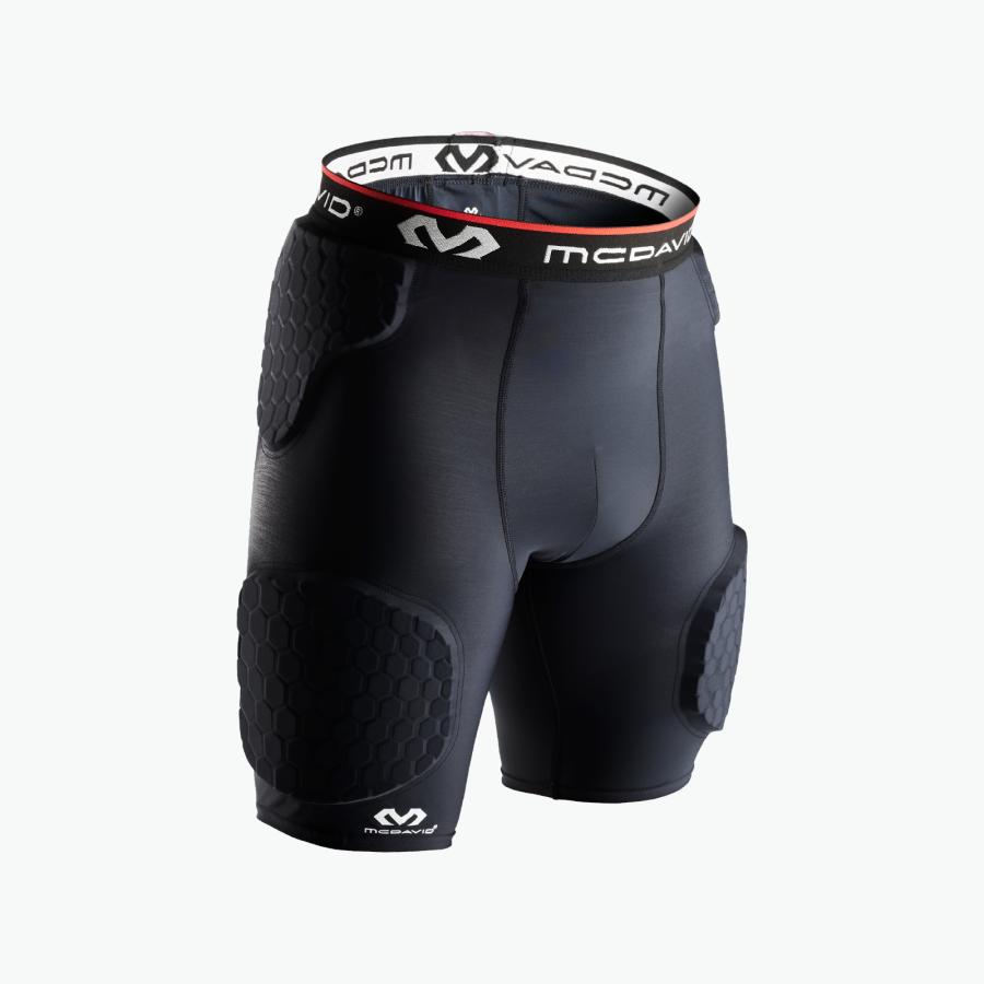 McDavid公式 マクダビッド HEX サッドショーツDD 1枚入 S -XL メンズ ユニセックス ヒザ上丈 パッド内蔵 UVカット ブラック M737DD コンプレッションウェアの画像