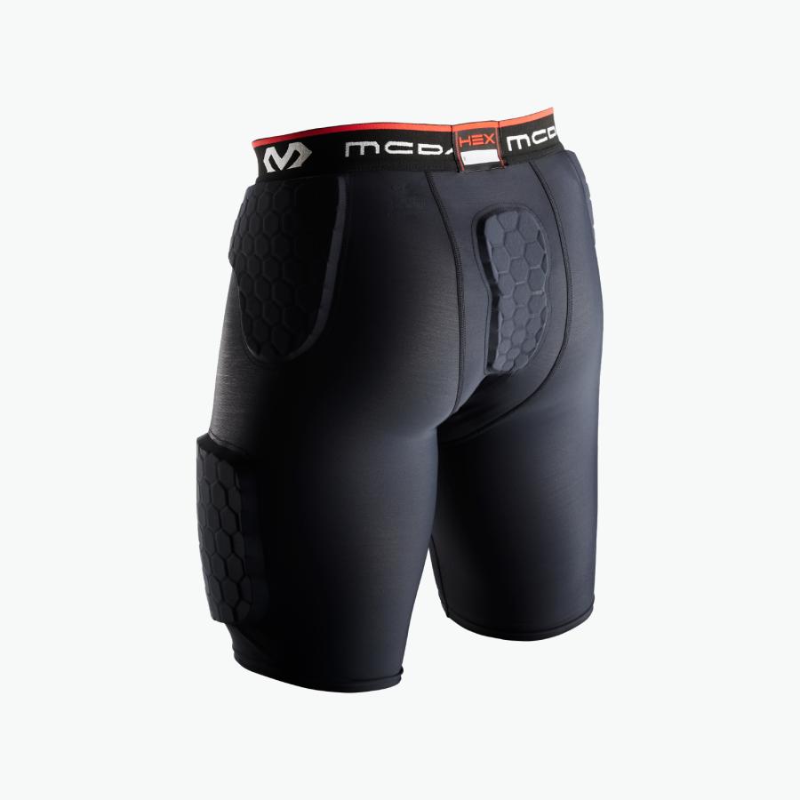 McDavid公式 マクダビッド HEX サッドショーツDD 1枚入 S -XL メンズ ユニセックス ヒザ上丈 パッド内蔵 UVカット ブラック M737DD コンプレッションウェアの画像