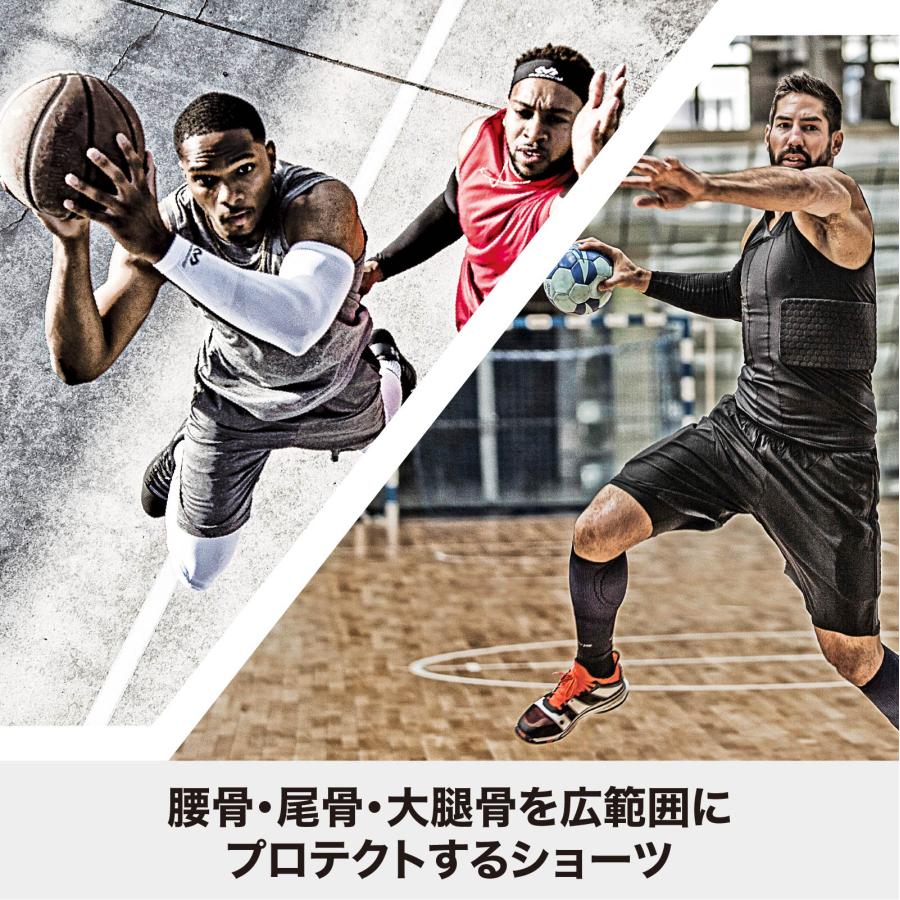 McDavid公式 マクダビッド HEX サッドショーツEX 1枚入 S -XL メンズ ユニセックス 膝上丈/5分丈 UVカット ブラック ホワイト M7991 コンプレッションウェアの画像