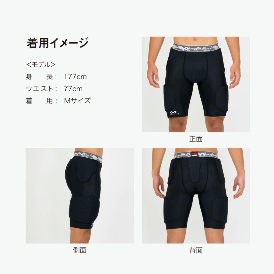 McDavid公式 マクダビッド HEX サッドショーツEX 1枚入 S -XL メンズ ユニセックス 膝上丈/5分丈 UVカット ブラック ホワイト M7991 コンプレッションウェアの画像