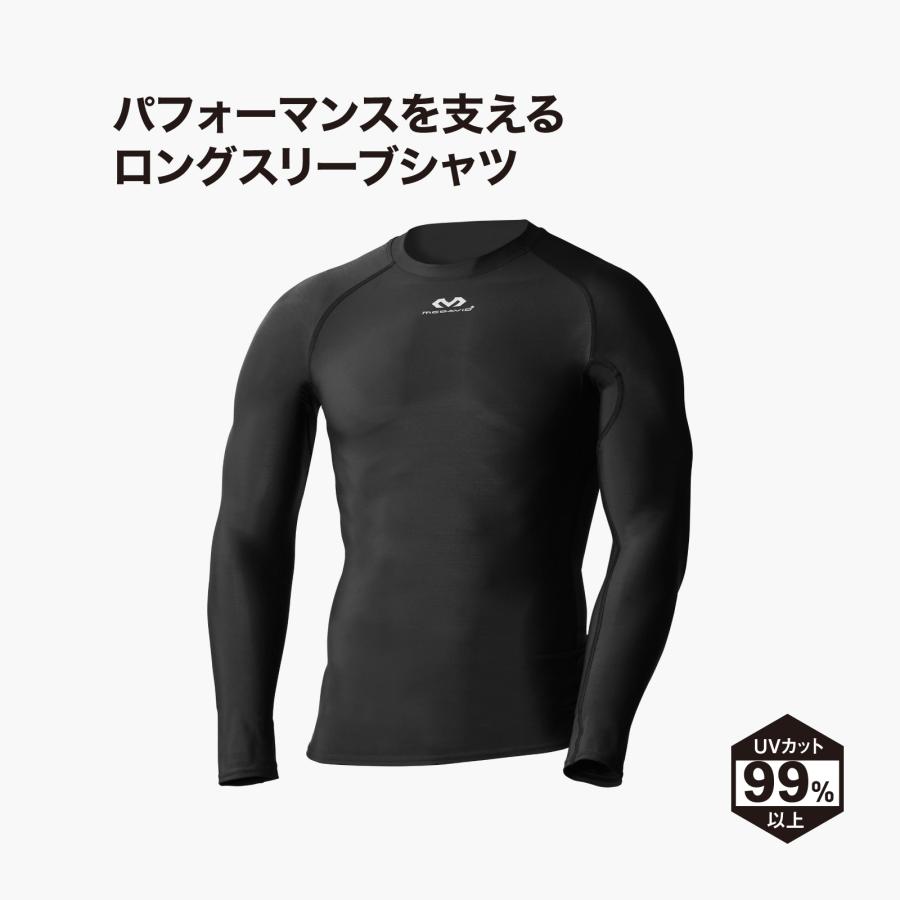 マクダビッド パッド付き長袖シャツ Sサイズ ブラック McDavid（マクダビッド） McDavid公式 コンプレッション ロング