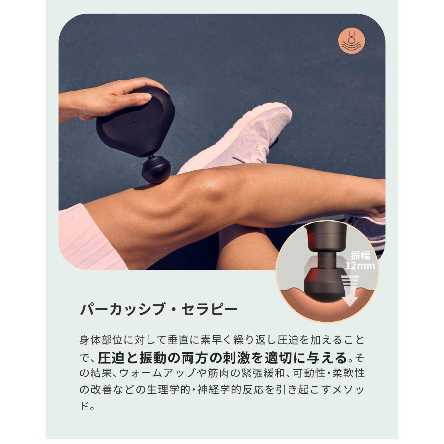 Therabody公式 セラボディ THERAGUN mini 2.0 セラガン ミニ 2.0 アタッチメント × 3種 収納ケース 充電ケーブル 付 第5世代 TG0002018-4A12 | Therabody | 08