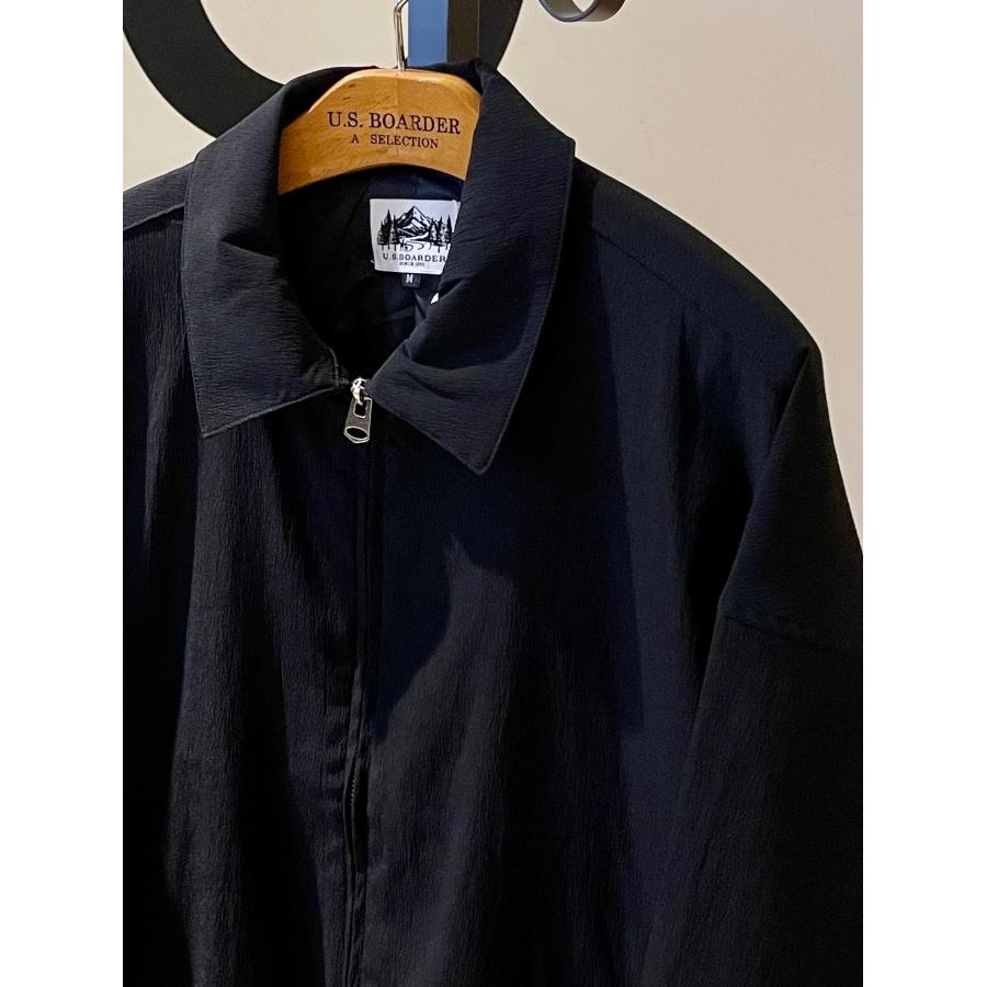 U.S.BOARDER ユーエスボーダー スウィングトップ ナイロンジャケット シワ加工 ブラック | U.S.BOARDER | 01