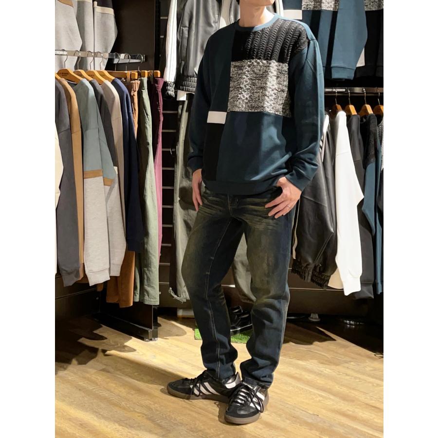 U.S.BOARDER ユーエスボーダー usboarder ニット スウェット カットソー 切り替え グリーン | U.S.BOARDER | 03