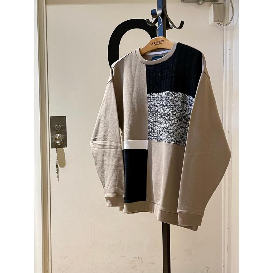 U.S.BOARDER ユーエスボーダー usboarder ニット スウェット カットソー グレージュ ベージュ | U.S.BOARDER