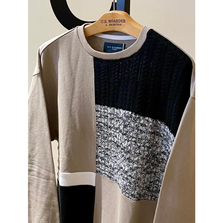 U.S.BOARDER ユーエスボーダー usboarder ニット スウェット カットソー グレージュ ベージュ | U.S.BOARDER | 01