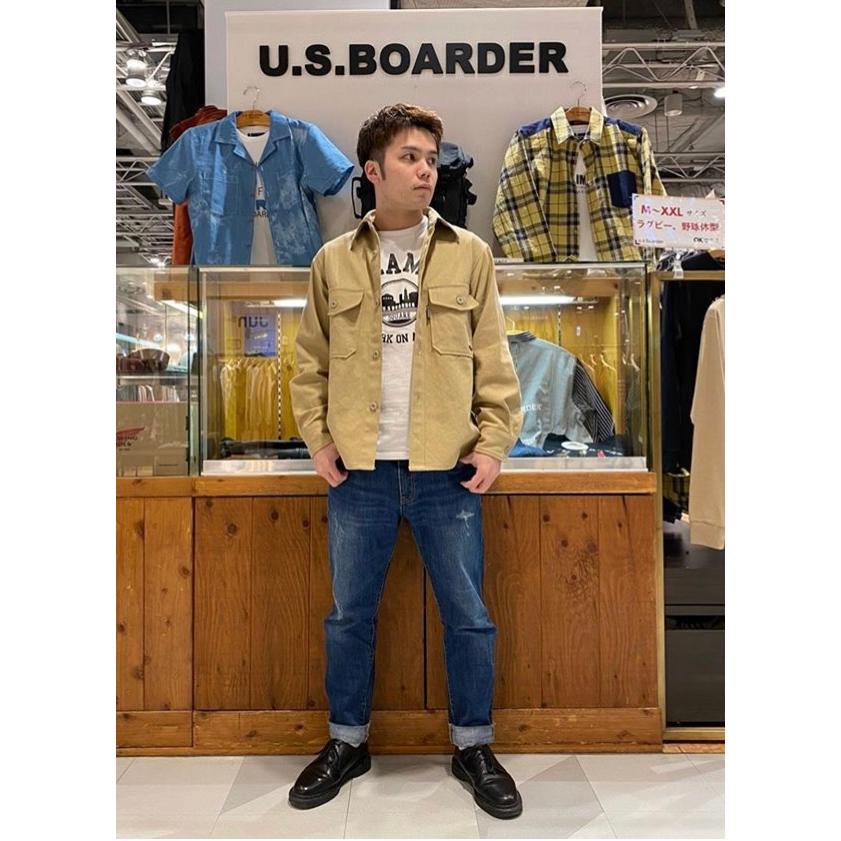 ユーエスボーダー U S Boarder メンズ トップス シャツ 長袖 Cpoシャツ ジャケット ベージュ Lssh03 U S Boarder 通販 Yahoo ショッピング