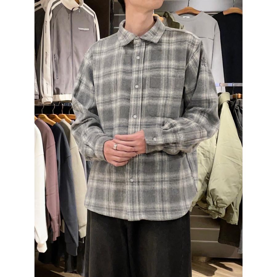 U.S.BOARDER ユーエスボーダー 長袖 シャツ ネルシャツ チェックシャツ オンブレチェック オンブレシャツ グレー | U.S.BOARDER | 02