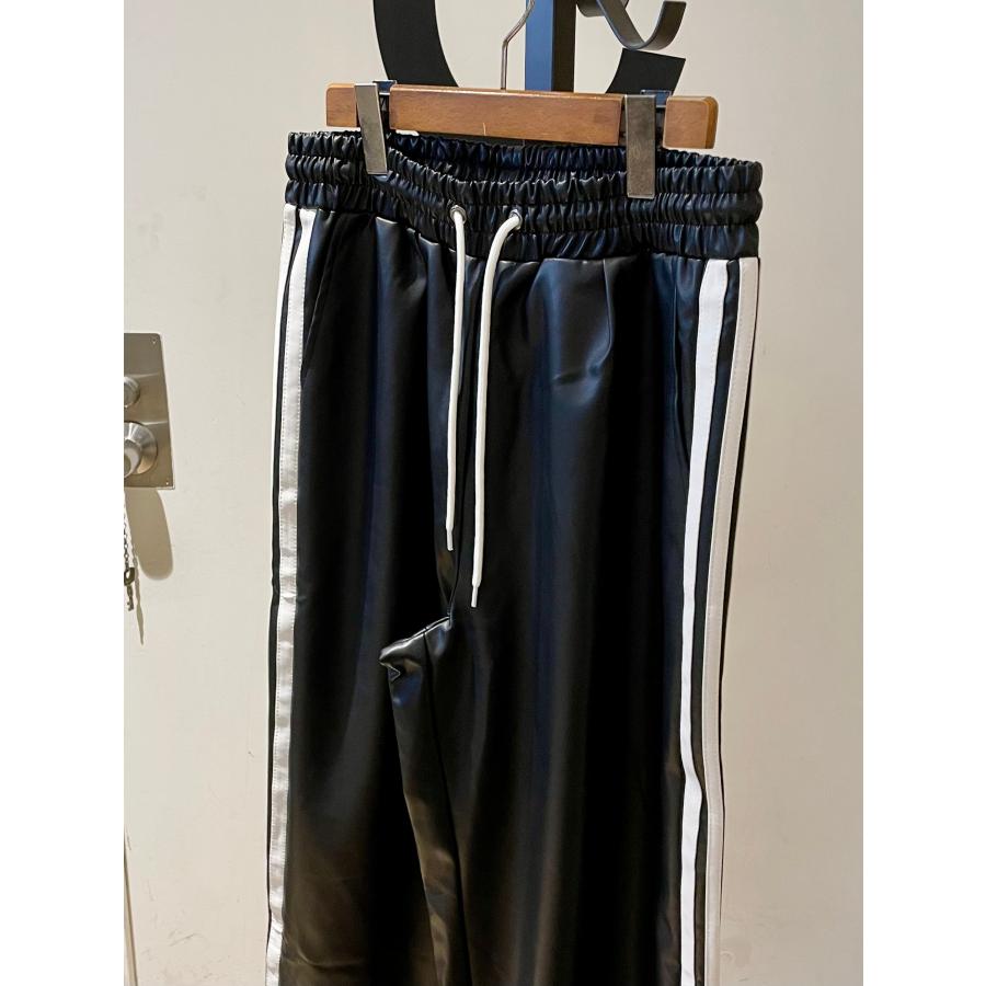 U.S.BOARDER ユーエスボーダー usboarder レザーパンツ トラックパンツ ラインパンツ 黒 ブラック | U.S.BOARDER | 01