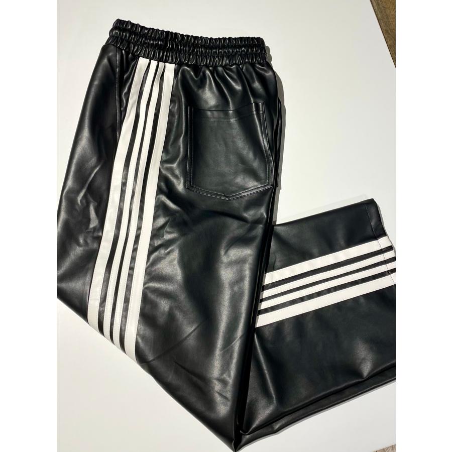 U.S.BOARDER ユーエスボーダー usboarder レザーパンツ トラックパンツ ラインパンツ 黒 ブラック | U.S.BOARDER | 03