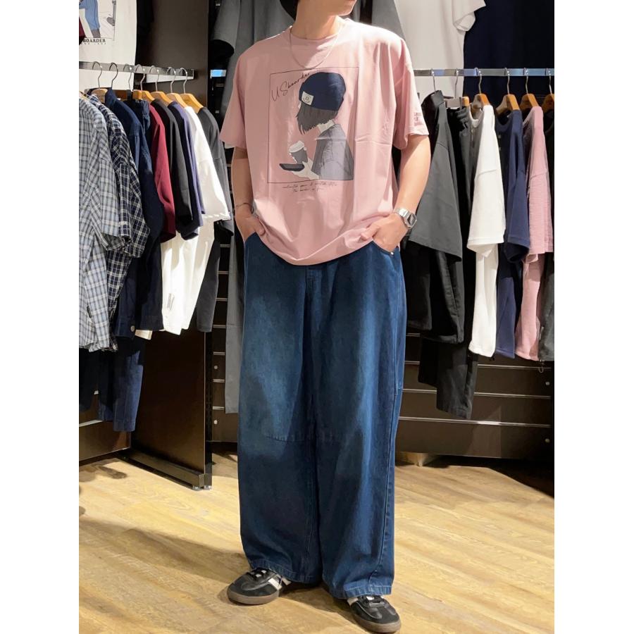 U.S.BOARDER ユーエスボーダー 半袖 Tシャツ プリントTシャツ ニット帽 ピンク | U.S.BOARDER | 03