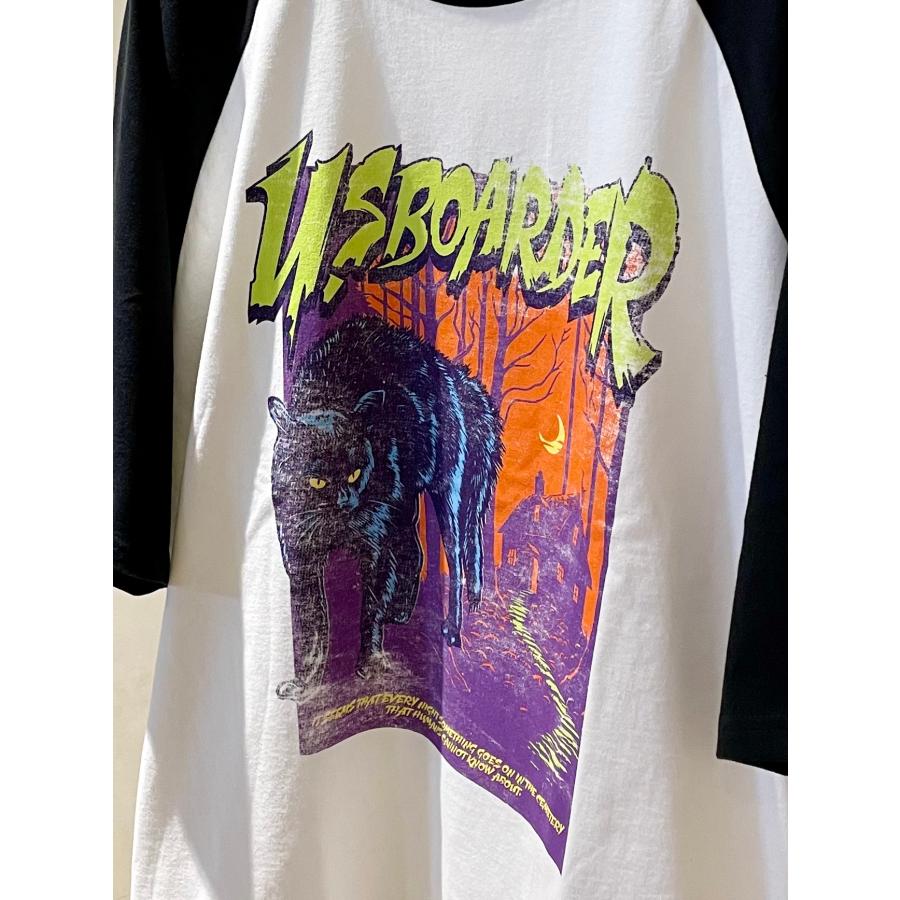 U.S.BOARDER ユーエスボーダー usboarder ラグラン Tシャツ ホラー プリント 古着風 | U.S.BOARDER | 01